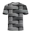 2025 Summer New Digital Printing Plaid Series Men's Fashion Casual T-shirt Crew Neck Short Sleeves Trendy Wear