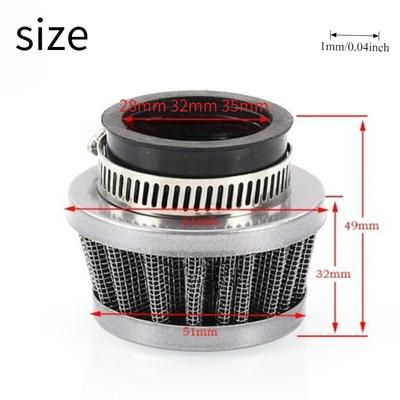 1PC Premium High Flow Straight Mouth Air Filter High Performance Engine Air Cleaner Accessory for Motorcycle ATV Scooter Replace