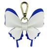 Handcrafted Elegant Butterfly Leather Keychain Double-Layer Wing Design with Premium Light Gold Hook Bag Charm Gift Accessory