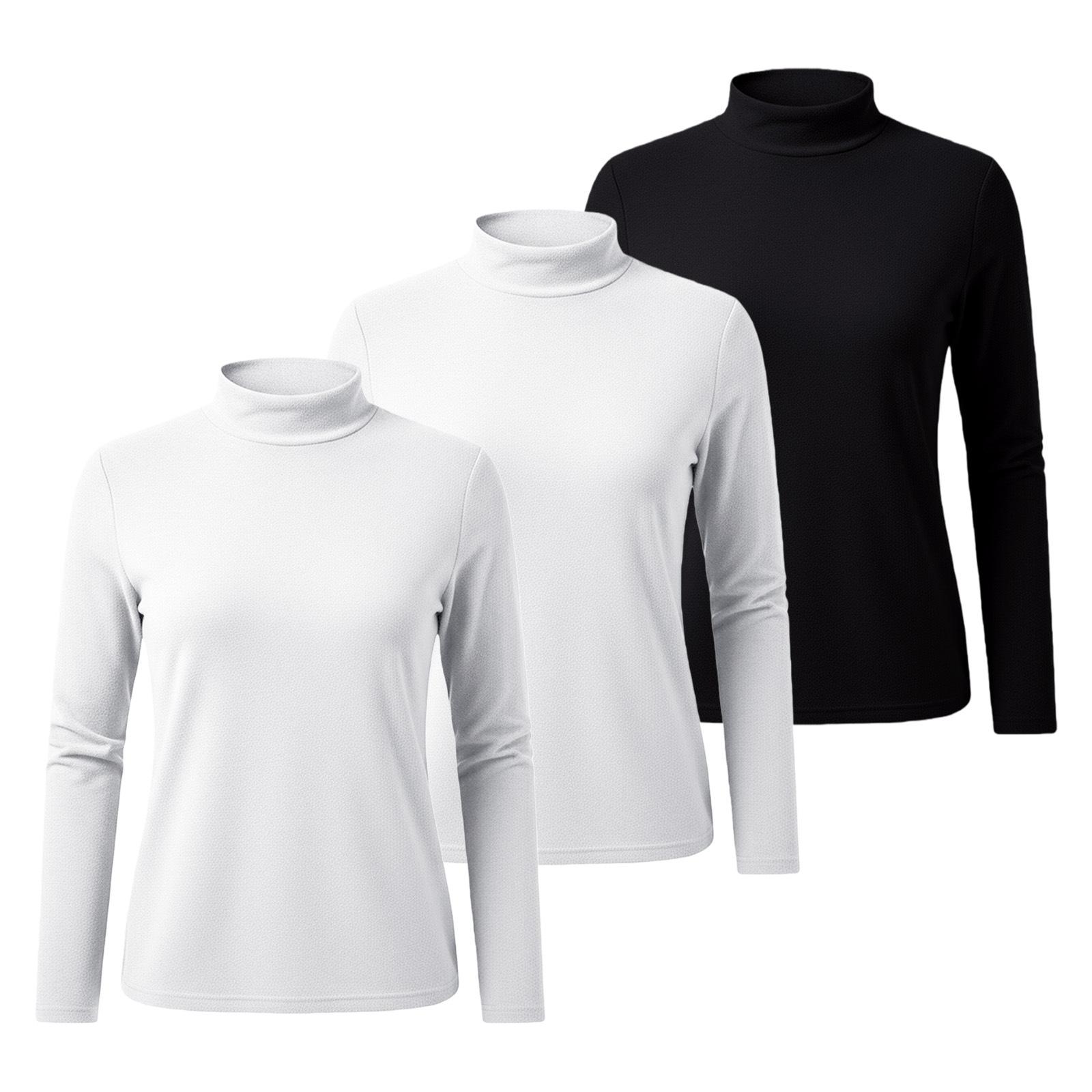 

Women s Winter German Velvet Long Sleeve T-shirt Warm Bottom Top XL белый