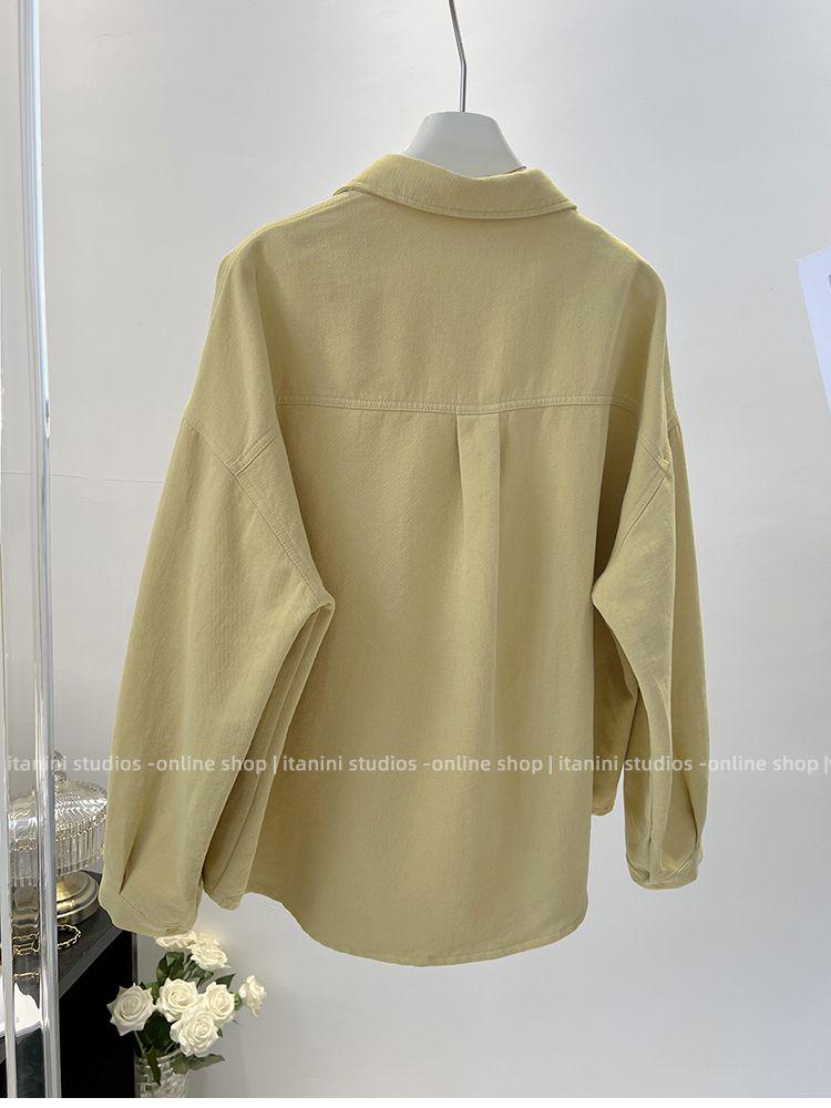 Petit Haut à Manches Longues Ample Style Coréen pour Femmes - Amincissant, Polyvalent, Collection Automne 2025