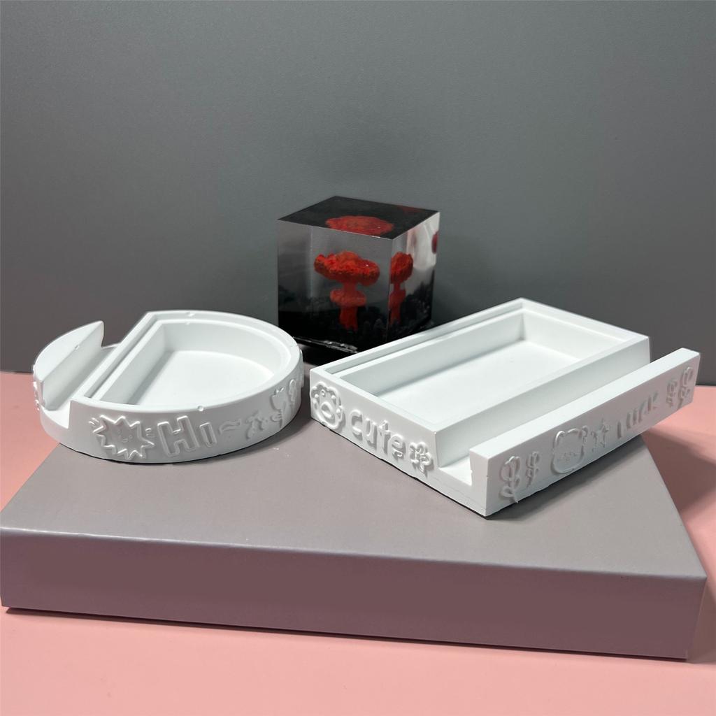 Liquid Mobile Phone Stand Silicone Resin Mold Phone Holder Epoxy Resin Moulds Craft Cell Phone Bracket Silicone Mold
