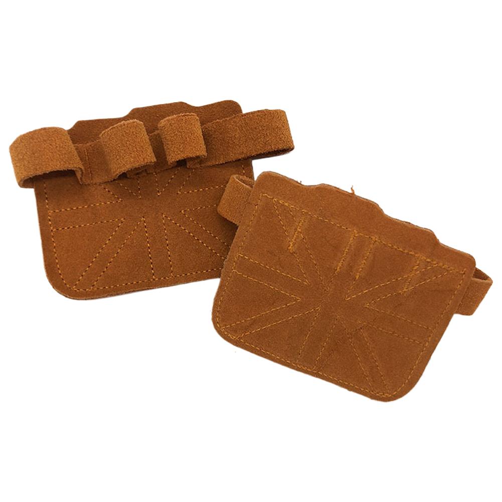 Fitness Gloves Four Finger Palm Protector Leather Anti Slip Grip For Pull Ups Weight Lifting Gym Training Men Women Workout Tool