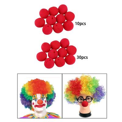 Red Circus Clown Noses Versatile Photo Props for Christmas Fancy Dress Party