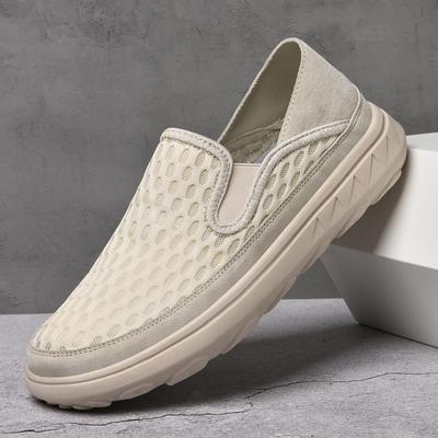 Mode Nouvelles Chaussures Décontractées d'Été en Maille pour Hommes Chaussures de Sport d'Extérieur Paresseuses pour Hommes Chaussures d'Entraînement Antidérapantes pour l'Escalade et la Randonnée Chaussures de Trekking Respirantes pour Hommes