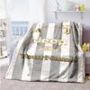 Juventus Customize Text Blanket Multi-purpose Personalized Blanket Soft Warm Cozy for Bedding Sofa Bed Livingroom for All Occasions