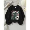 European sizes Kids' Pink & White Floral Round-Neck Hoodie - Soft Spring/Fall Casual & Sportswear, Blouse for, Playdates & Casual Attire - Comfortable