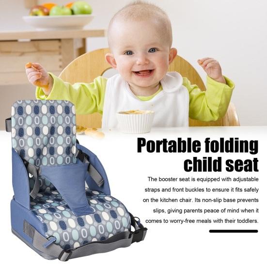Fotelik dla malucha Oddychające krzesło kuchenne z oparciem Regulowane paski i podparcie poduszki Przenośne siedzisko do stołu jadalnego na posiłki rodzinne