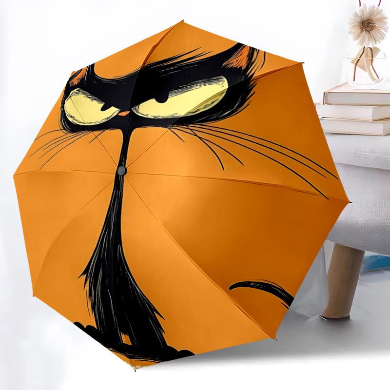 1pc Cat Whiskers Automatic Open/Close Umbrella Compact Folding Umbrella, All-Season Portable Umbrella for Women/Men F1124271