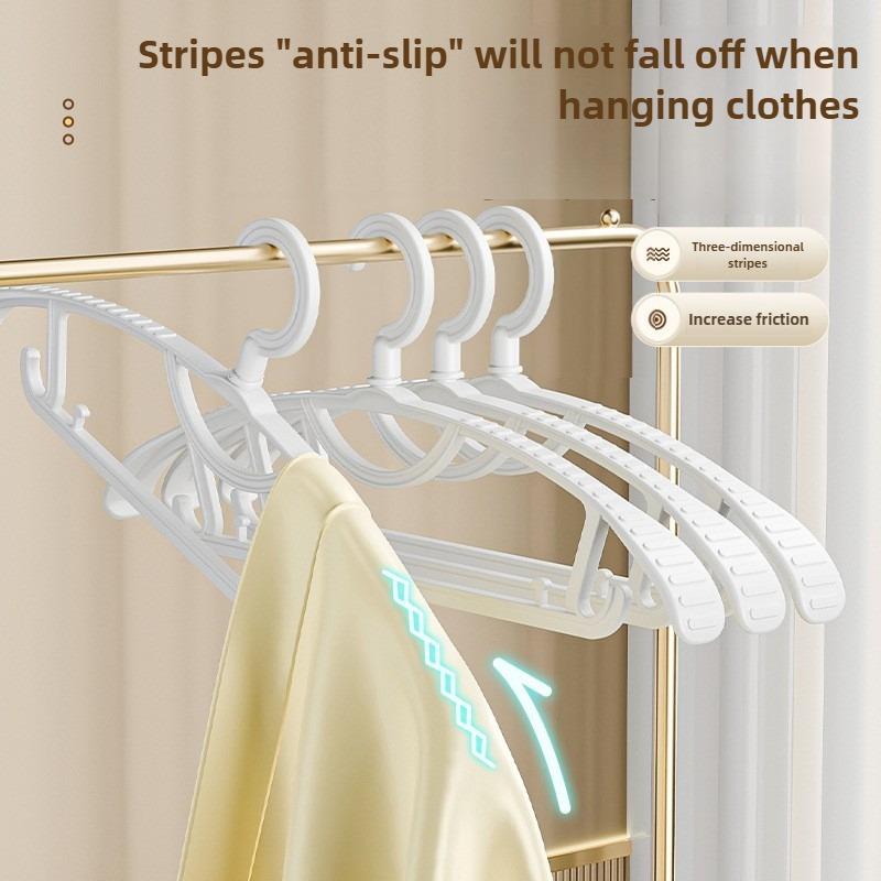10PCSWide Oulder Clothes Hanger Home Anti-Slip Hanging Pants Dress Hanger Large Size Plastic Rotatable Clothes Hangers Organizer