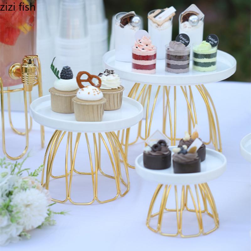 Wood High Feet Cake Stand Dim Sum Plate Ceramic Fruit Plate Dessert Plates Snack Tray Display Stand Bread Dish Refreshment Tray