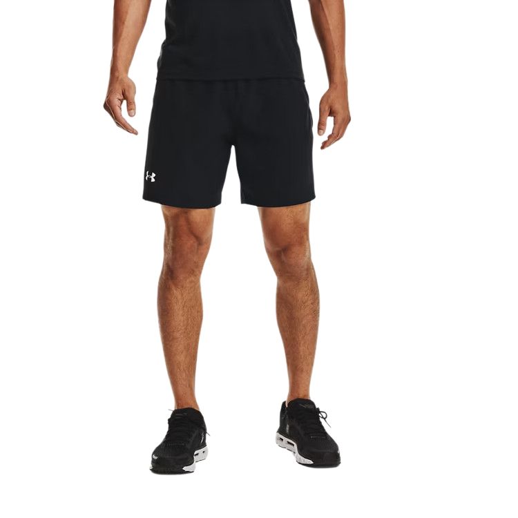 Under Armour Solid Color Belted Breathable Casual Shorts Men Bottoms Black 1351189-002