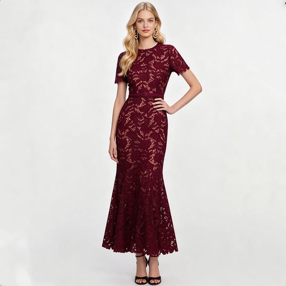 Korte mouw Plus size kant vintage bloemen nieuw in jurken voor vrouwen casual lange zomerjurk
