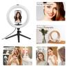 10 Inch LED Ring Light Video Conference Lighting 3 Lighting Modes 11 Levels Adjustable Brightness USB Powered with