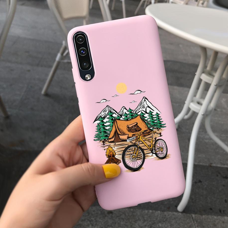 For Samsung Galaxy A70 Case Soft Rubber Tpu Phone Case Purple Lavender Cover For Samsung A70 2019 Case A 70 Back Cover A70s Case