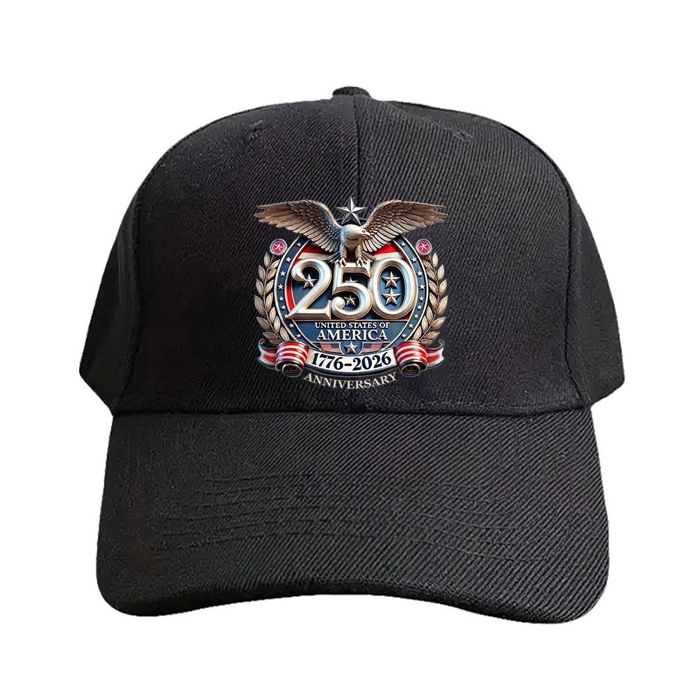 USA Th Anniversary Patriotic Eagle Emblem Woman Man Baseball Cap Adult Adjustable with Curved Brim Hiking Fishing Hat