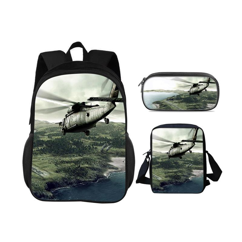 Helicopter backpack, pencil case, shoulder bag