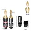 High Quality 4mm Copper Speaker Adapters 24K Gold-Plated Screw-Type Audio Connectors Durable Banana Plug