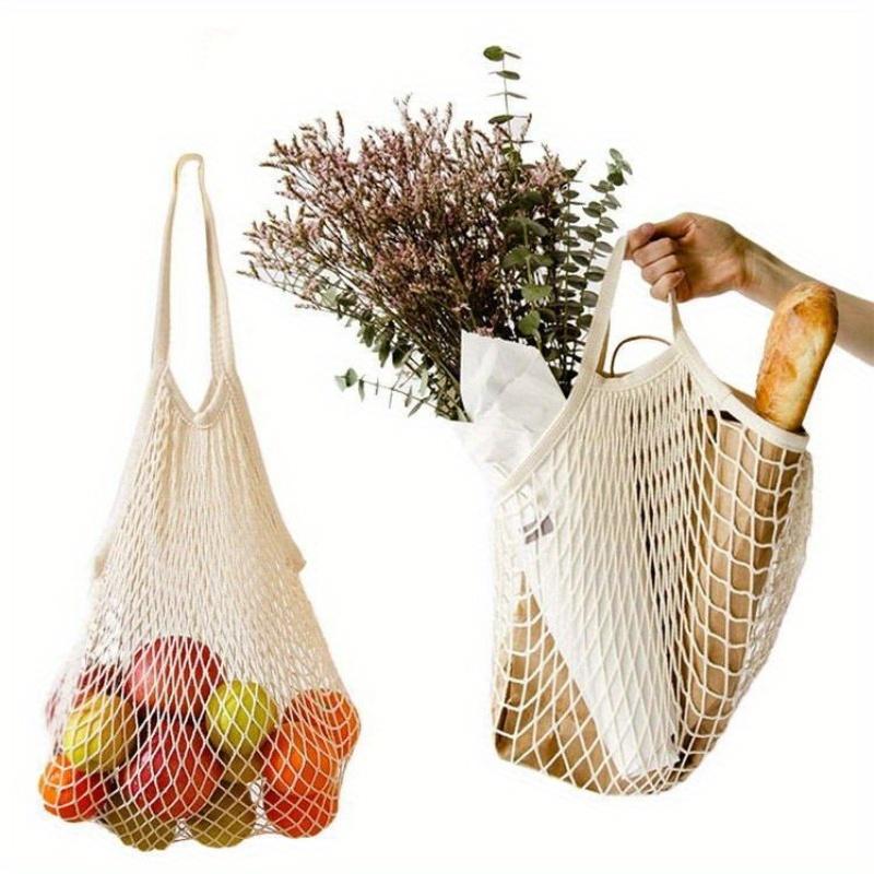 Wiederverwendbare Obst- und Gemüsetasche Waschbare Netz-Einkaufstaschen Kordelzugtaschen Netz-Einkaufstaschen Netztaschen für die Obstlagerung Einkaufstasche