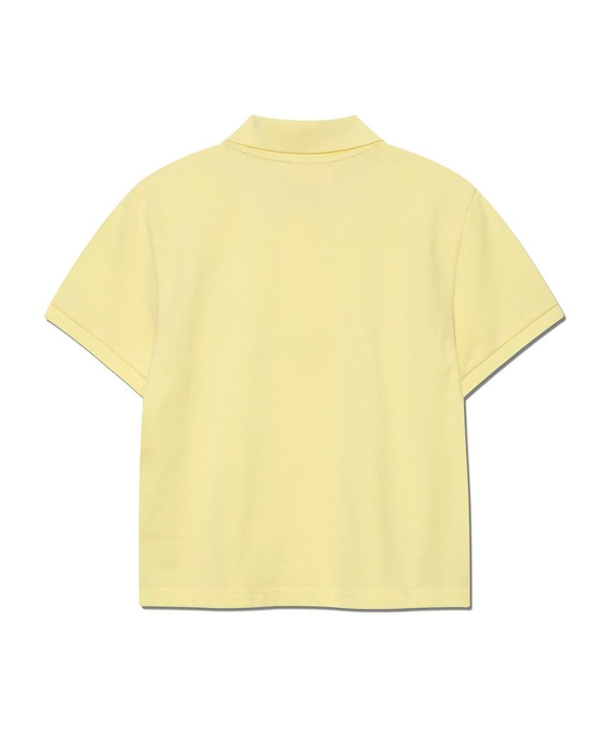 LEE Women'S Pique Collar Crop T-Shirt Yellow