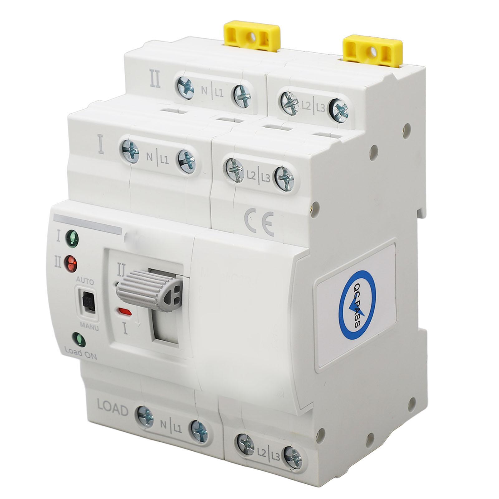 

Dual Power Automatic Transfer Switch 4P Generator Transfer Changeover Switch 32A for Control 220V