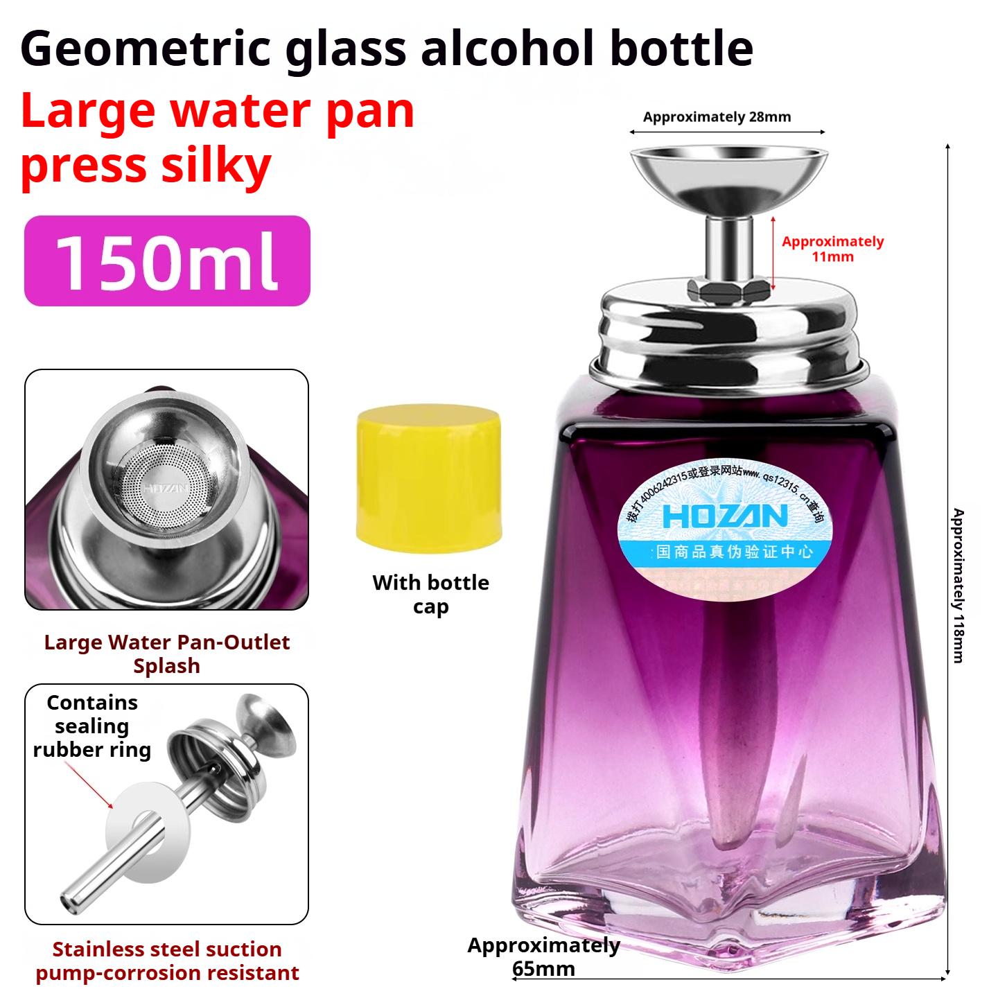 Press Type Glass Alcohol Empty Bottle with Copper Core Anti-corrosion and Anti-Static Solution Dispenser Cleaning Bottle