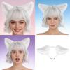 Realistic Cats Ear Hairband Plush Headband Design Costume Headwear For Women Girls Cosplays Event Themed Parties