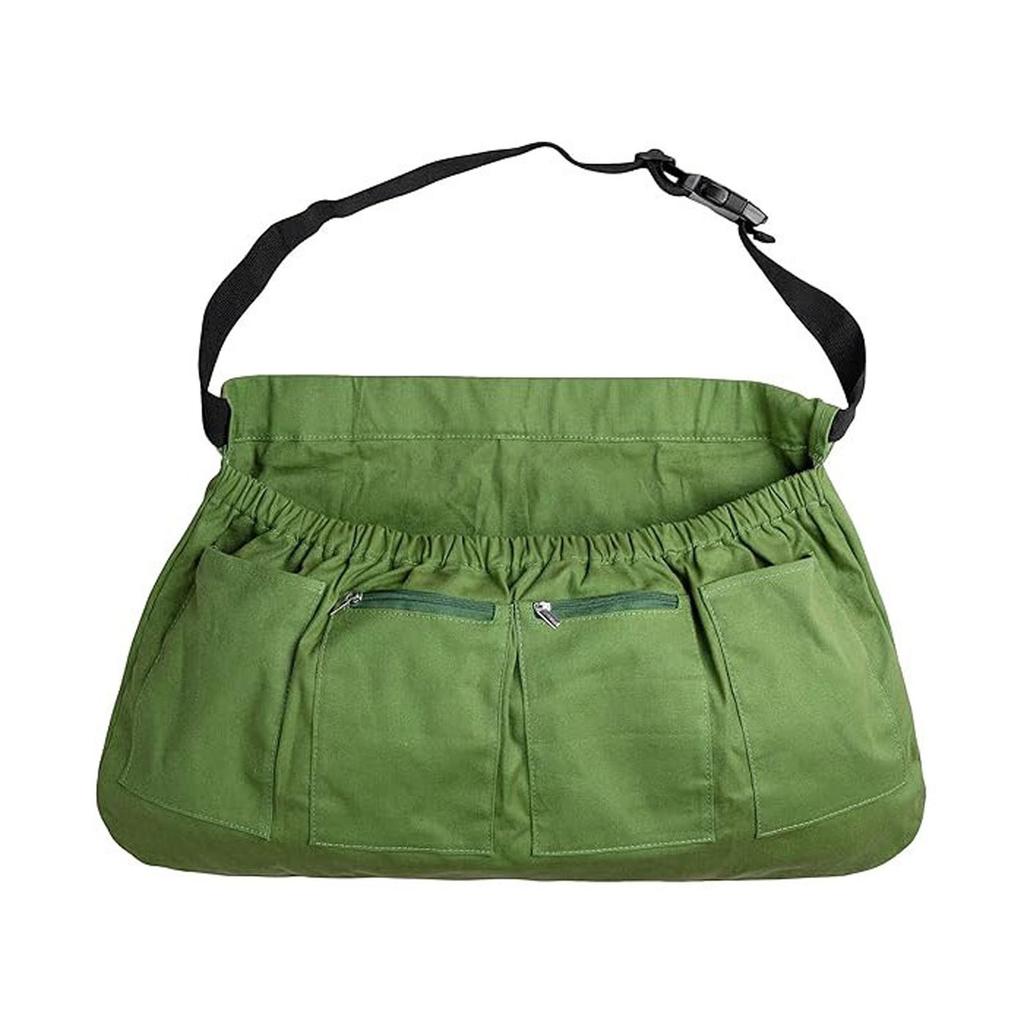 Durable Harvesting Waist Bag Adjustable Strap Multiple Pockets Cotton Canvas Material Suitable for Gardening Farming and Outdoor Activities