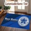 Custom Rug Leicester City Pattern Print Name Text Soft Non‑Slip Floor Carpet for Home Indoor Decoration