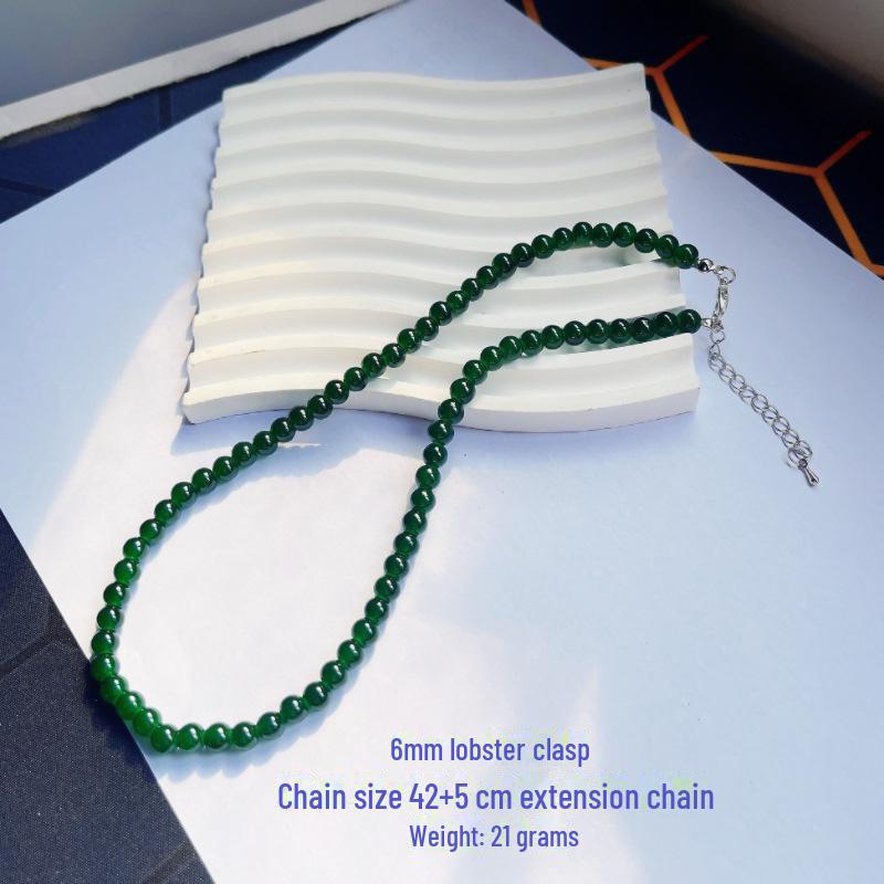 

Элегантное зеленое ожерелье из бисера с белым жемчугом и цепочкой премиум-класса для женщин