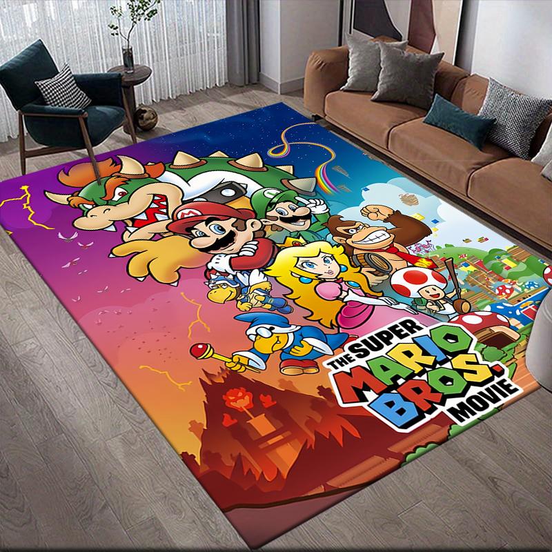 Super Mario Classic Poster Area Rug, Mario Fan Soft Carpet, Perfect Gift.chl