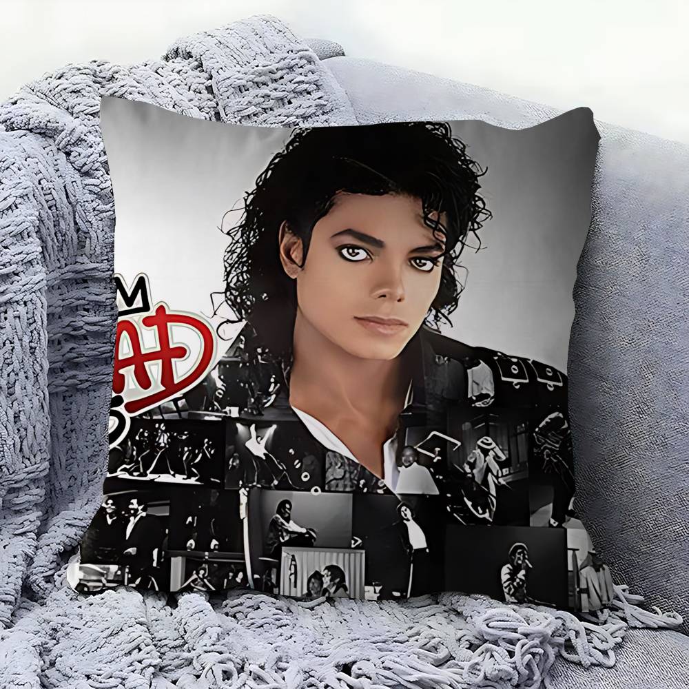 

M-Майкл Джексон Офисная подушка Наволочка Автомобильная подушка Чехол 45X45СМ Поясничная наволочка Наволочка для диванной подушки 12x12Inch