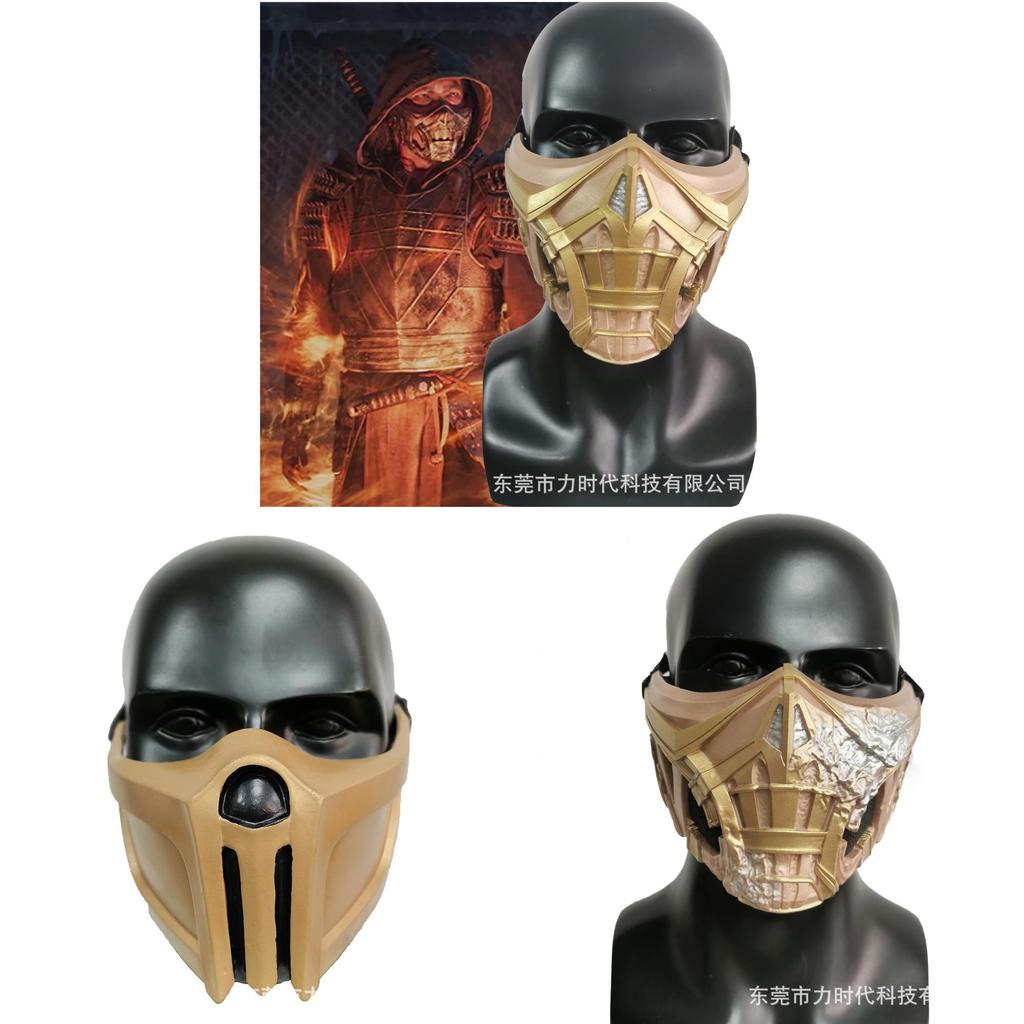 Mortal Kombat Scorpion Latex Half Face Mask For Halloween Costume And Cosplay