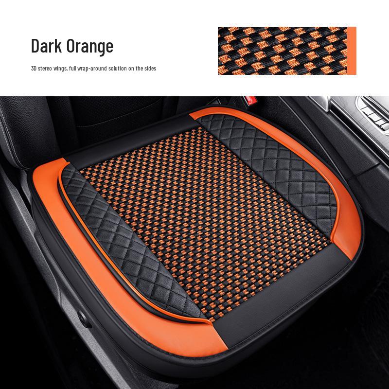 Leather Universal Car Seat Cushion, Breathable and Full Surround Design for All Seasons.