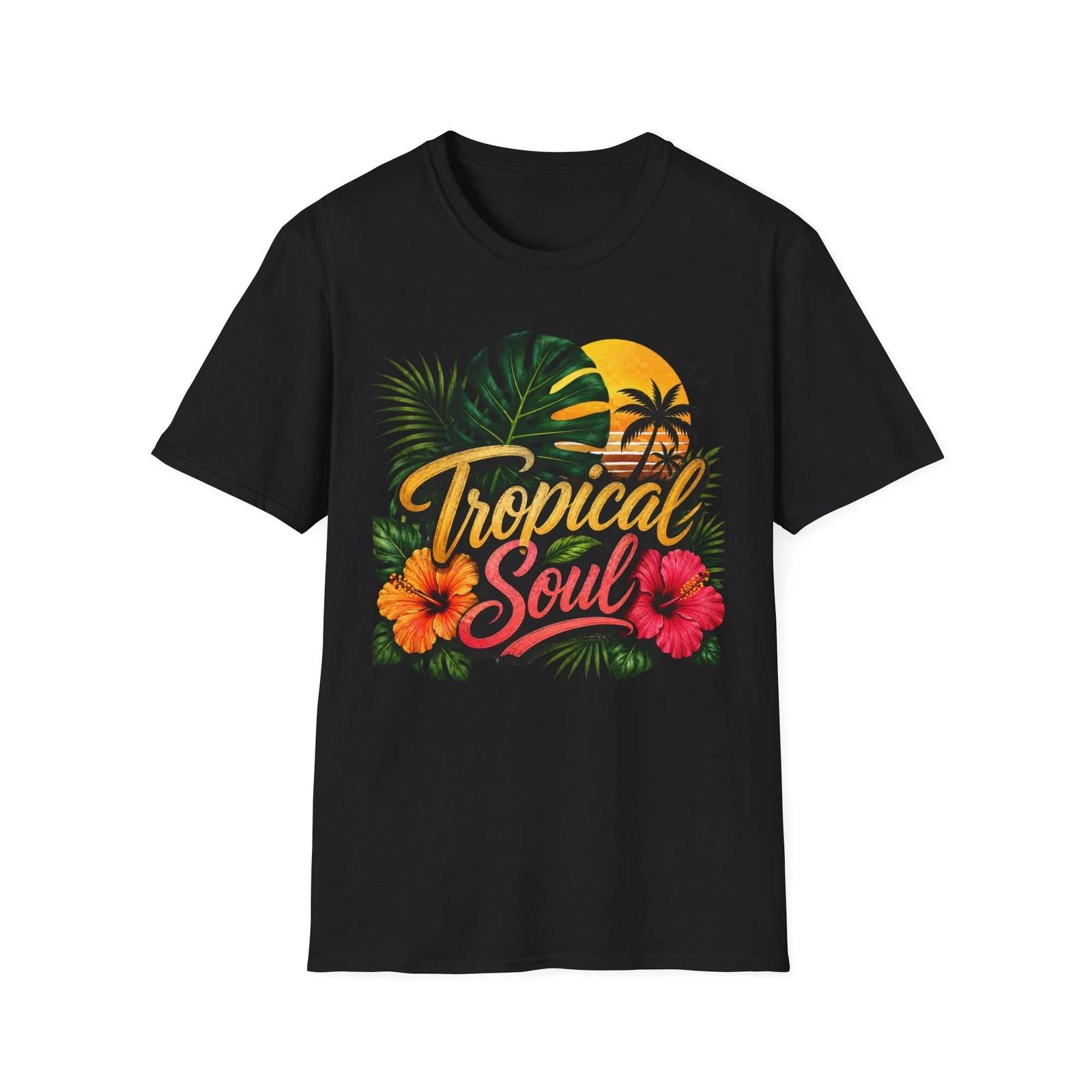 Tropical Soul T-Shirt | Tropical Beach Tee, Island Life Shirt M