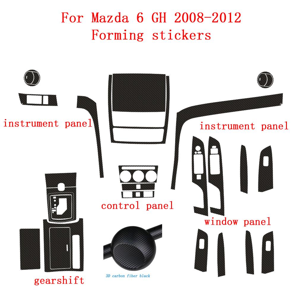 

Для Mazda 6 GH 2008-2012 Автомобильный стайлинг 3D/5D Карбоновое волокно Салон автомобиля Центральная консоль Цветные накладки Наклейки Декали Детали