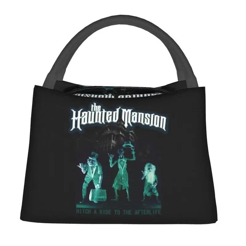 Benutzerdefinierte Haunted Mansion Stretching Lunchtaschen Damen Thermokühltasche Isolierte Lunchbox für Arbeit Picknick oder Reise