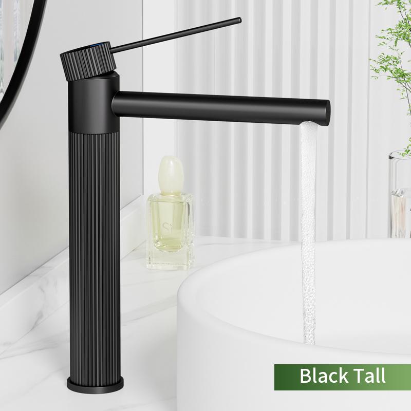 Stainless Steel Basin Faucet Gold/Black Bathroom Faucets Crane Tall Sink Faucet Hot Cold Water Sink Mixer Bathroom Faucet