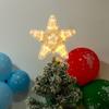 Ornaments Five-pointed Star Lamp Night Light Christmas Tree Top Ornaments LED Glowing Star