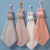 Wipe Towel Comfortable Super Absorbent Coral Fleece 3D Flower Shape Kitchen Bathroom