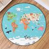 Kids World Map Carpet Mat Rug - Educational Design Home Decoration Non-Slip Soft Play Floor Mat Bedroom Decoration Hogar Rugs