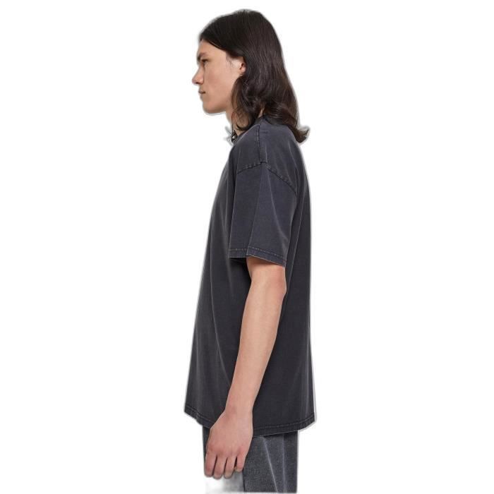 T-shirt - Urban Classics - Délavé à l'acide - Noir - Oversize - 100% coton