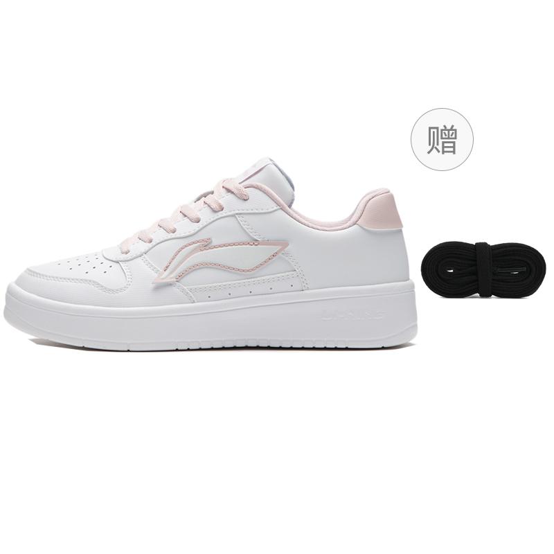 Li Ning Pontoons Low Top Skateboard Shoes Women's White Pink AGCS420-5