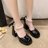 Pearl Bow New Fashion All-Matching Sweet High Heels
