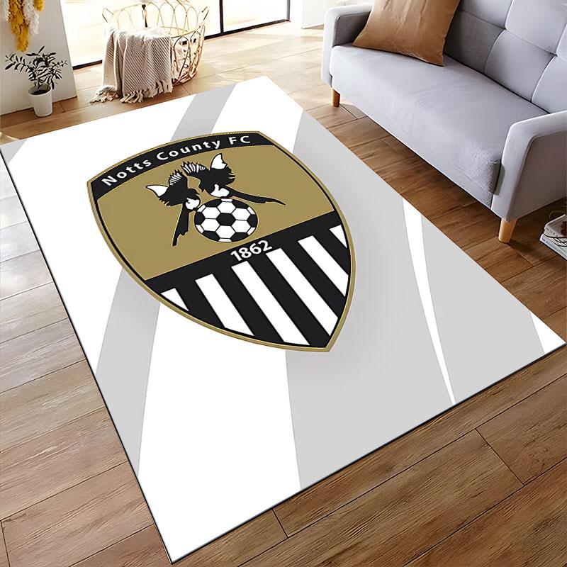 Notts County FC Emblem Carpet suitable as a non-slip mat for the living room or bedroom sofa