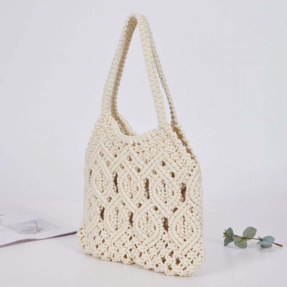 Lala Handgestrickte Makramee-Schultertasche Lala 2b197