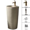 NASHIDE Square Pedestal Washbasin Faucet Set