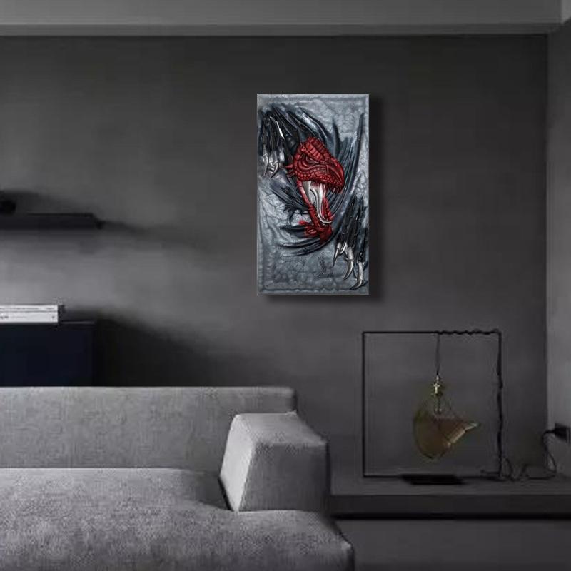 DIY Resin Mold Wall Fierce Dragon 3D Mural Silicone Mold Home Decorations Handmade Tools Concrete Molds Oranments Crafts