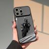 Motorcycle Rider Pattern Sheepskin Phone Case Suitable for iPhone 17 16 15 14 13 12 11 Pro/Max/Plus Anti Drop and Anti Shock