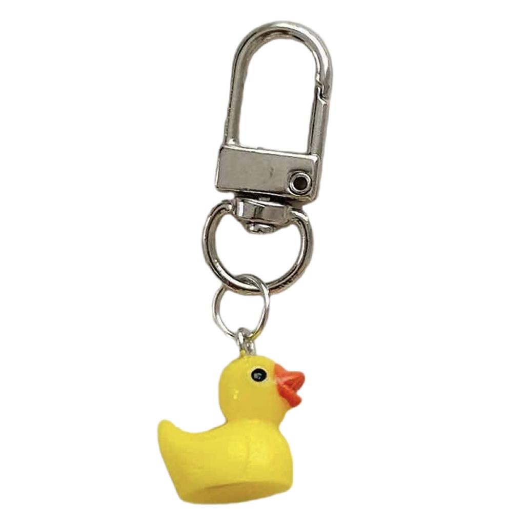 Yellow Duck Cellphone Charm Resin Crafted Animal Keychain Bag Pendant Portable Fashion Backpack Accessory for Women